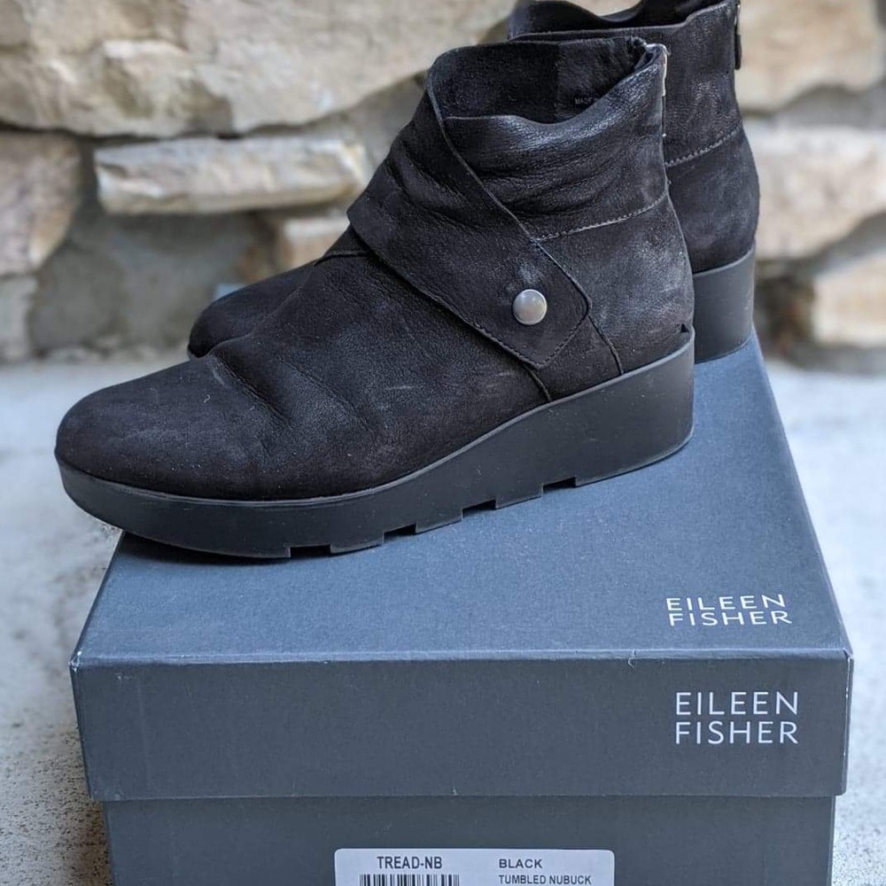 Boots Ankle Heels By Eileen Fisher In Black, Size: 9 main image 1